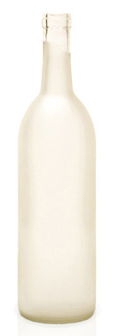 Frosted glass bottle - perfect for your bottle tree
